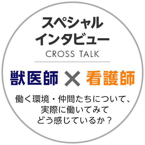 スペシャルインタビュー 獣医師×看護師 働く環境・仲間たちについて、実際に働いてみてどう感じるか？